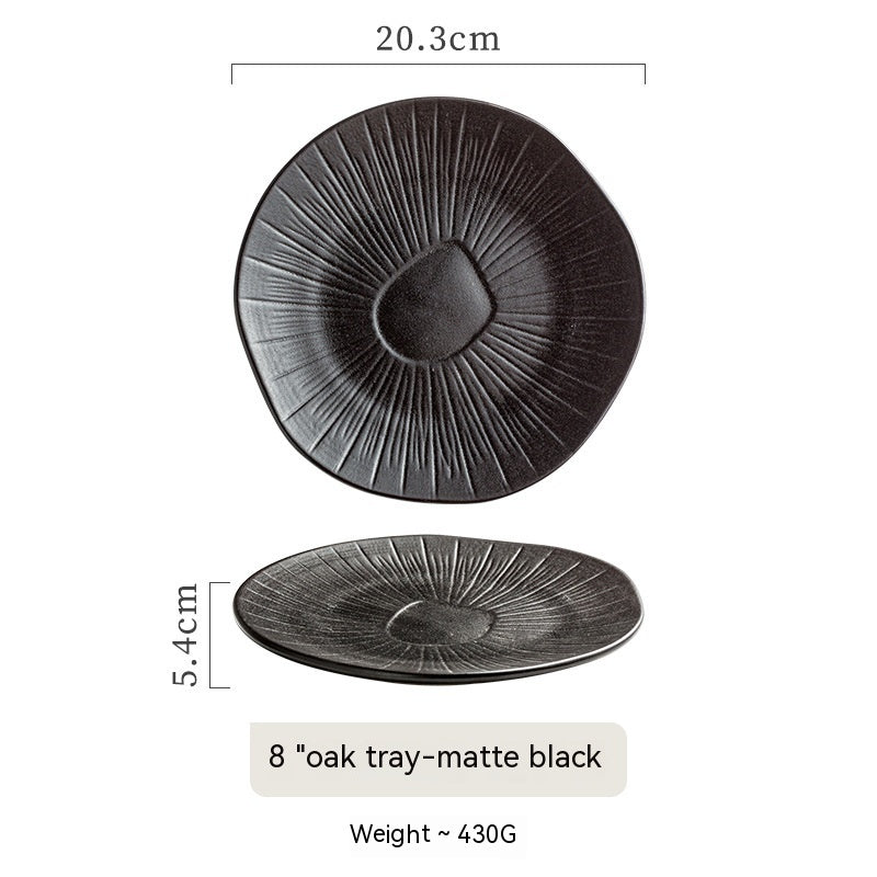 Aurora Oak Retro Serving Plate