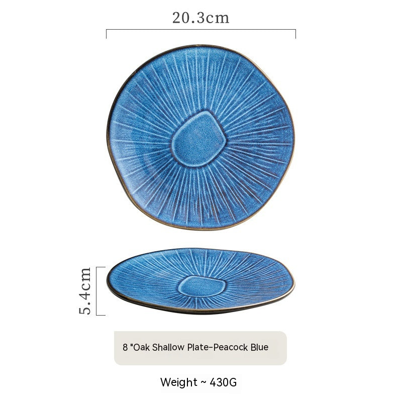 Aurora Oak Retro Serving Plate