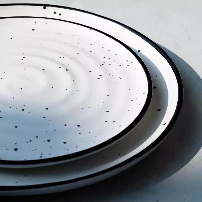 Midnight Speckle Steak Plate