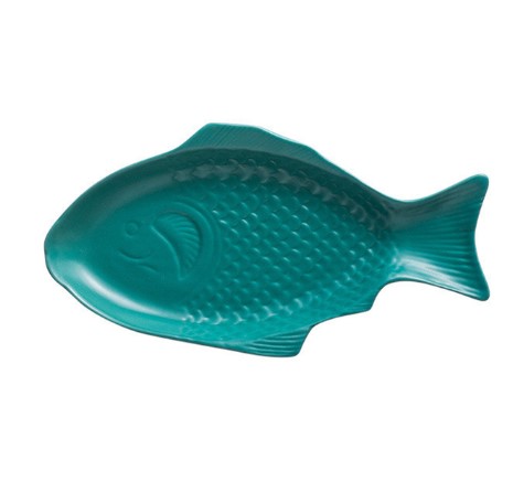 Ocean Curve Ceramic Fish Plate