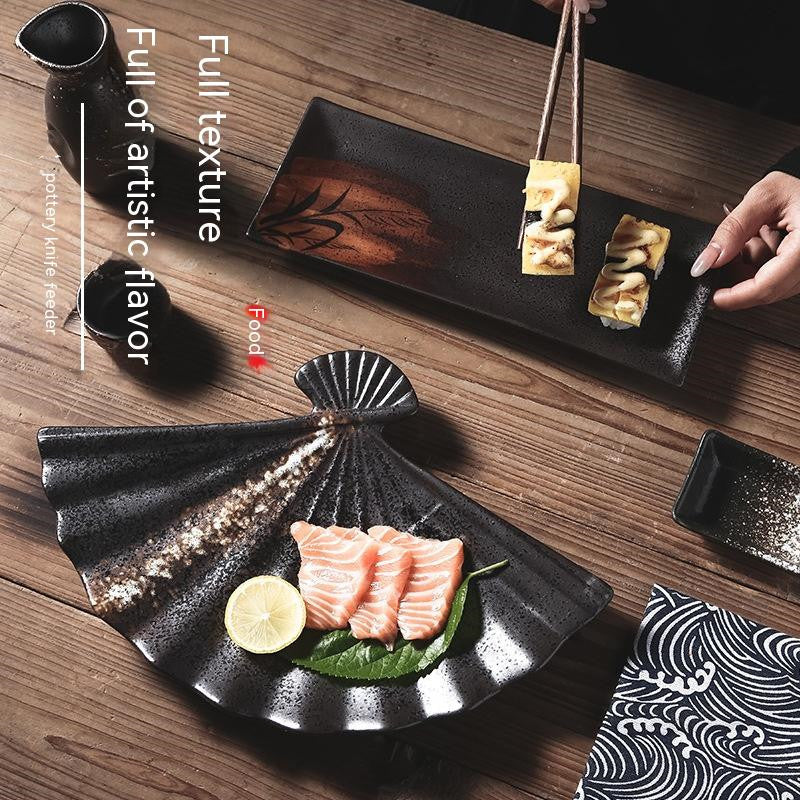Sakura Fan Sushi Serving Plate