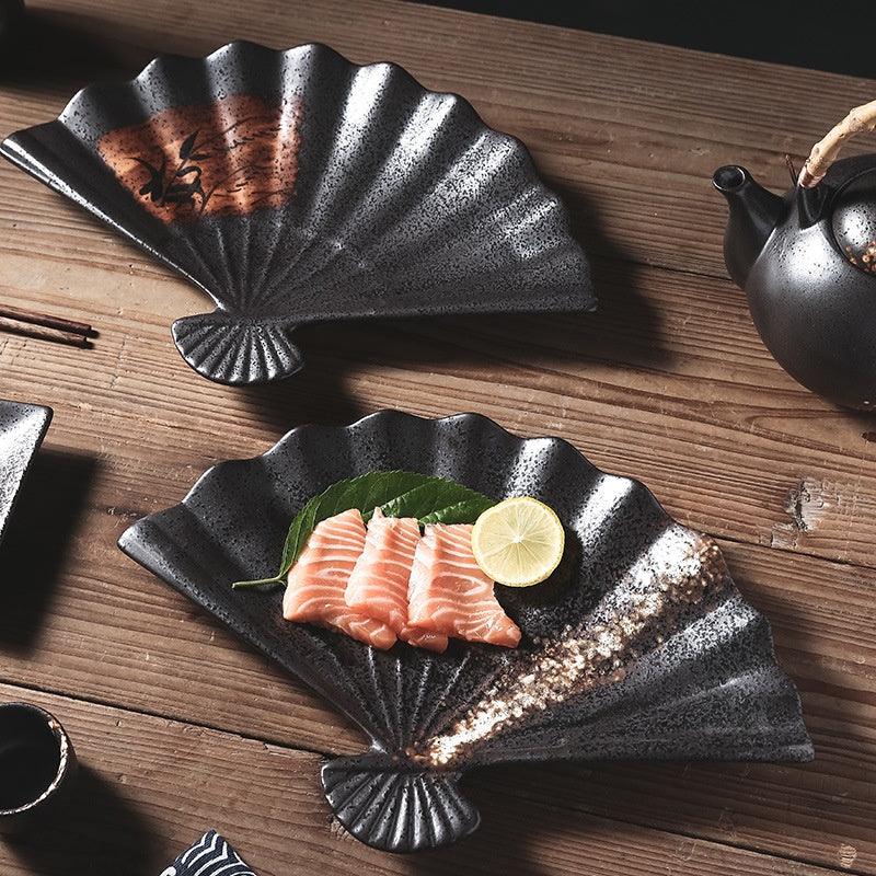 Sakura Fan Sushi Serving Plate